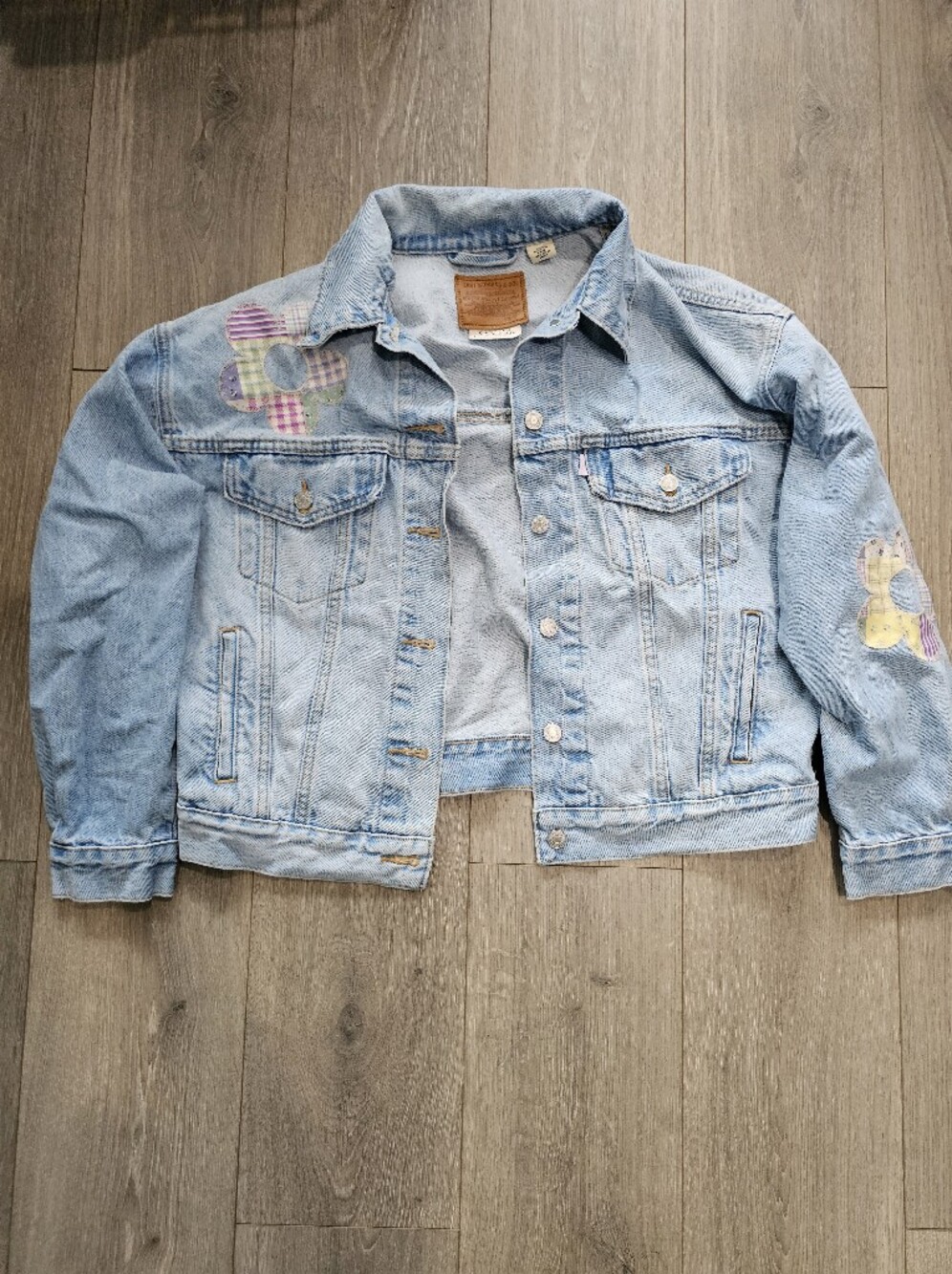 Levi's Light Blue Denim Kids Jacket with Patch Accents